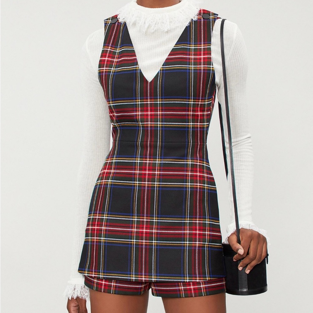 Maje plaid romper